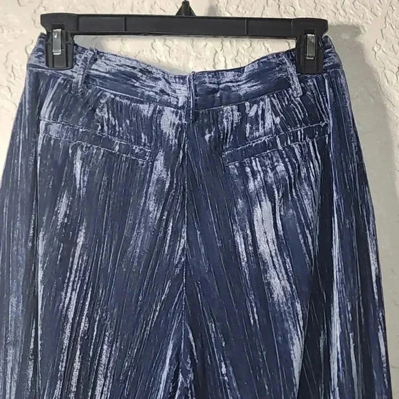 Treasure & Bond relaxed fit wide leg plisse velvet pants nwot size 4 - Picture 6 of 7